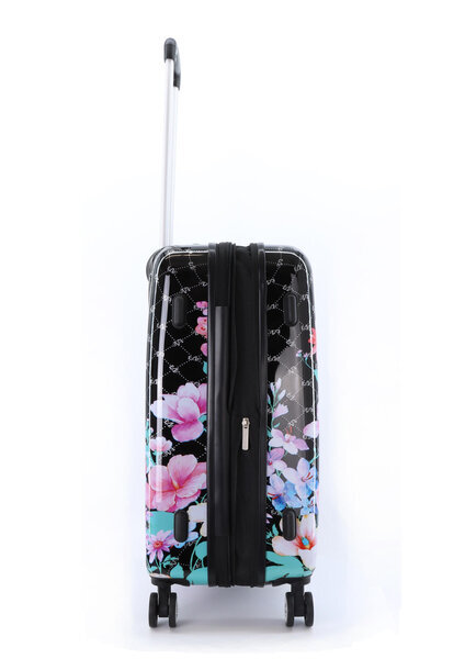 Vidēja izmēra koferis Elle Flower M melns цена и информация | Koferi, ceļojumu somas | 220.lv