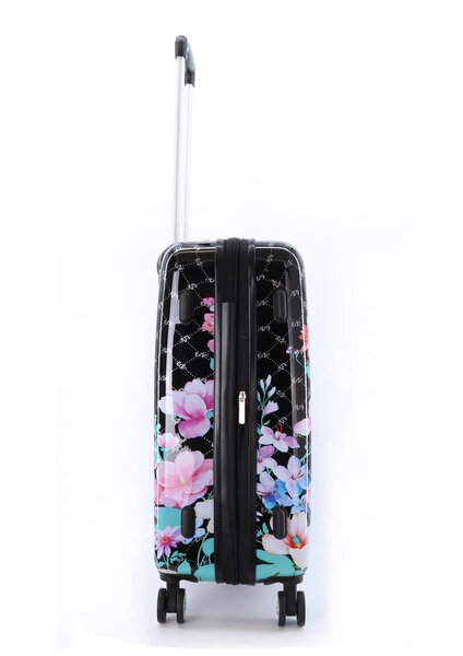 Vidēja izmēra koferis Elle Flower M melns цена и информация | Koferi, ceļojumu somas | 220.lv