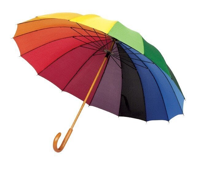 Dāmu lietussargs varavīksnes krāsās cena un informācija | Lietussargi sievietēm | 220.lv