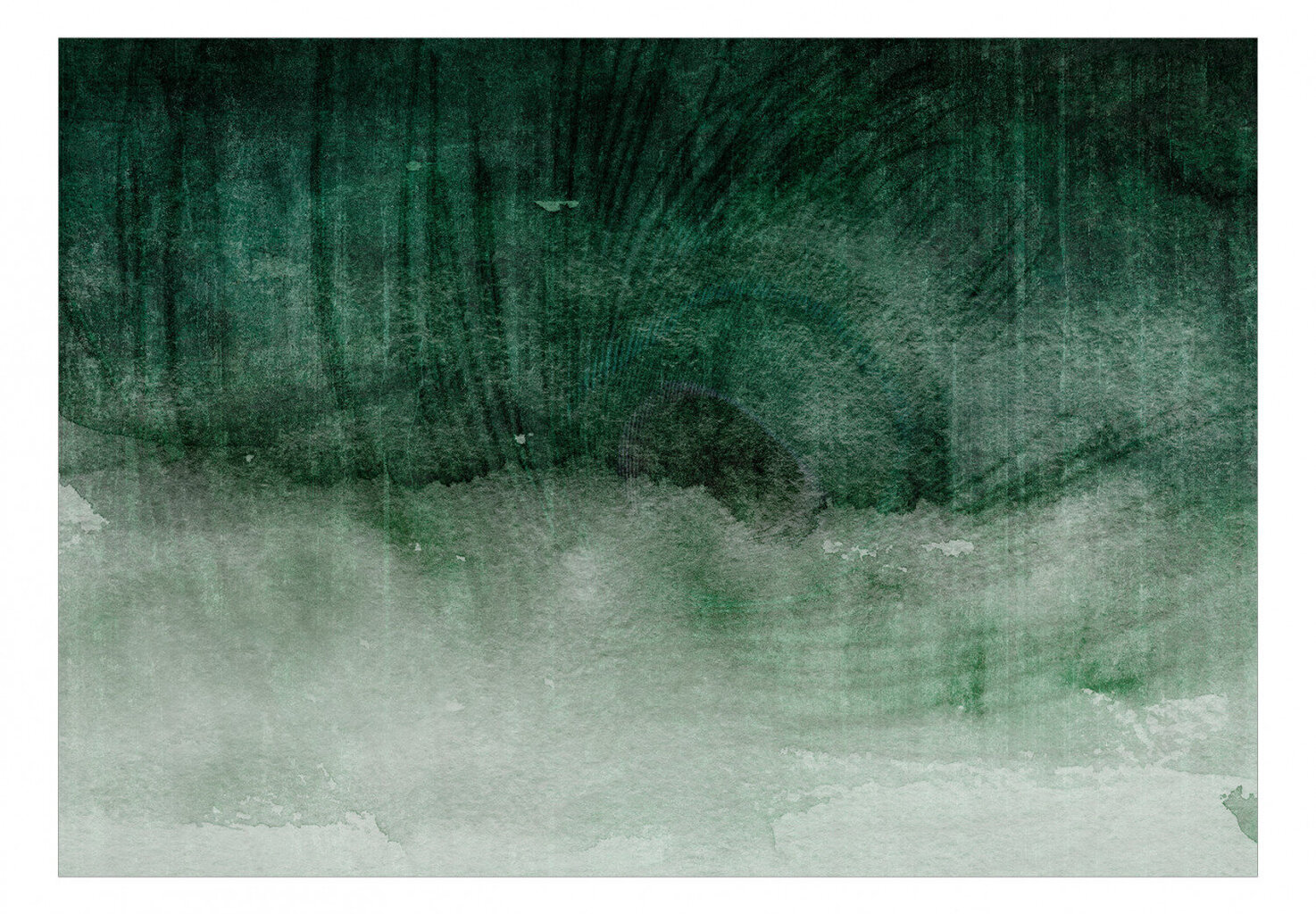 Fototapetes ar instrumentu un tapešu līmi - Noslēpumaina zaļa krāsa, 350x256 cm цена и информация | Fototapetes | 220.lv