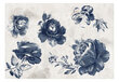 Fototapetes ar instrumentu un tapešu līmi - Pārdomas par ziediem (zilā krāsā), 350x256 cm cena un informācija | Fototapetes | 220.lv