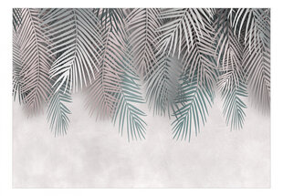 Fototapetes ar instrumentu un tapešu līmi - Eksotiskās palmu lapas, 350x256 cm цена и информация | Фотообои | 220.lv
