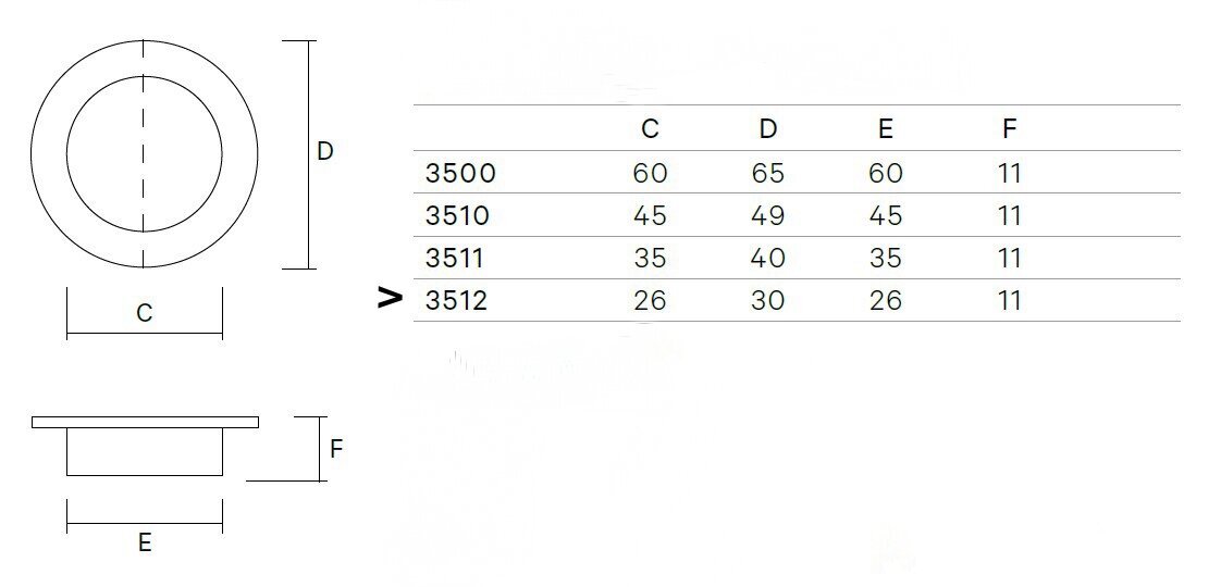 Rokturis bīdāmām durvīm 3512-002, 30mm, balts, 4 gab. cena un informācija | Durvju rokturi | 220.lv