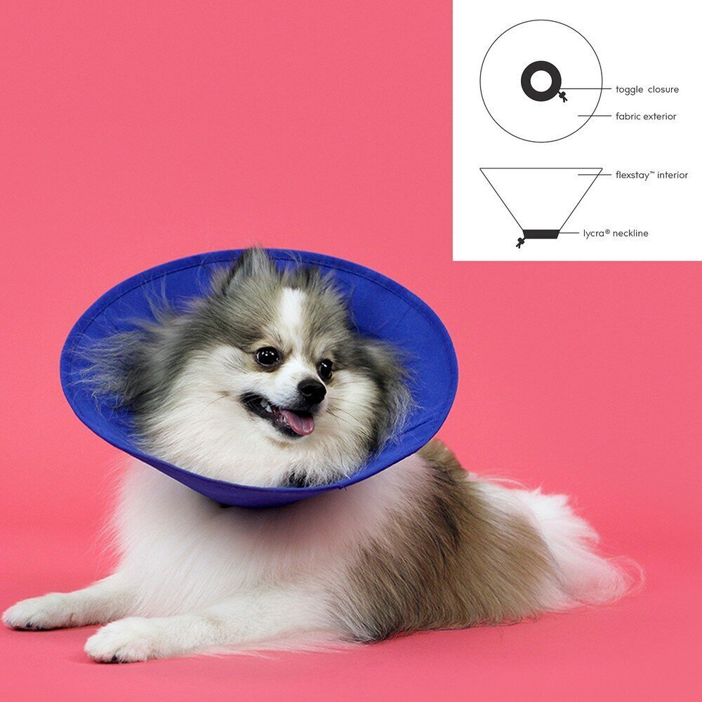 Pēcoperācijas apkakle suņiem KVP EZ Soft, zila (18-38 cm) цена и информация | Apģērbi suņiem | 220.lv