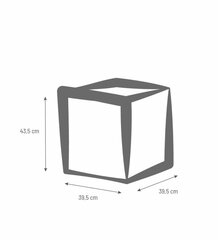 Puķu pods EDA, pelēks (39 x 39 x 43 cm) cena un informācija | Puķu podi | 220.lv