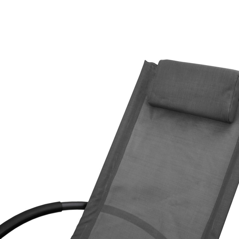 Dārza krēsls, 174x78x89 cm, melns cena un informācija | Dārza krēsli | 220.lv