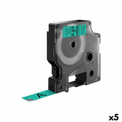 Laminēta lente iekārtu marķēšanai Dymo D1 45019 LabelManager™ Zaļš 12 mm Melns (5 gb.) cena un informācija | Piederumi printerim | 220.lv