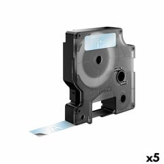 Laminēta lente iekārtu marķēšanai Dymo D1 45020 LabelManager™ Caurspīdīgs Balts 12 mm (5 gb.) cena un informācija | Piederumi printerim | 220.lv