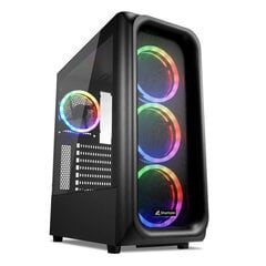 ATX Pus-torņveida Kārba Sharkoon TK5M RGB ATX Melns цена и информация | Корпуса | 220.lv