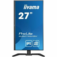 iiyama 68,6 см/27 дюймов (1920x1080) iiyama ProLite XUB2796HSU-B5 16:9 1 мс IPS HDMI DisplayPort USB 2.0 Поворотный динамик VESA FullHD Черный цена и информация | Мониторы | 220.lv