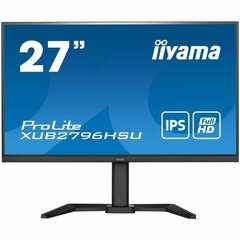 iiyama 68,6 см/27 дюймов (1920x1080) iiyama ProLite XUB2796HSU-B5 16:9 1 мс IPS HDMI DisplayPort USB 2.0 Поворотный динамик VESA FullHD Черный цена и информация | Мониторы | 220.lv