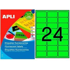 Клеи / Этикетки Apli 64 x 33,9 mm Зеленый A4 20 Листья цена и информация | Канцелярия | 220.lv