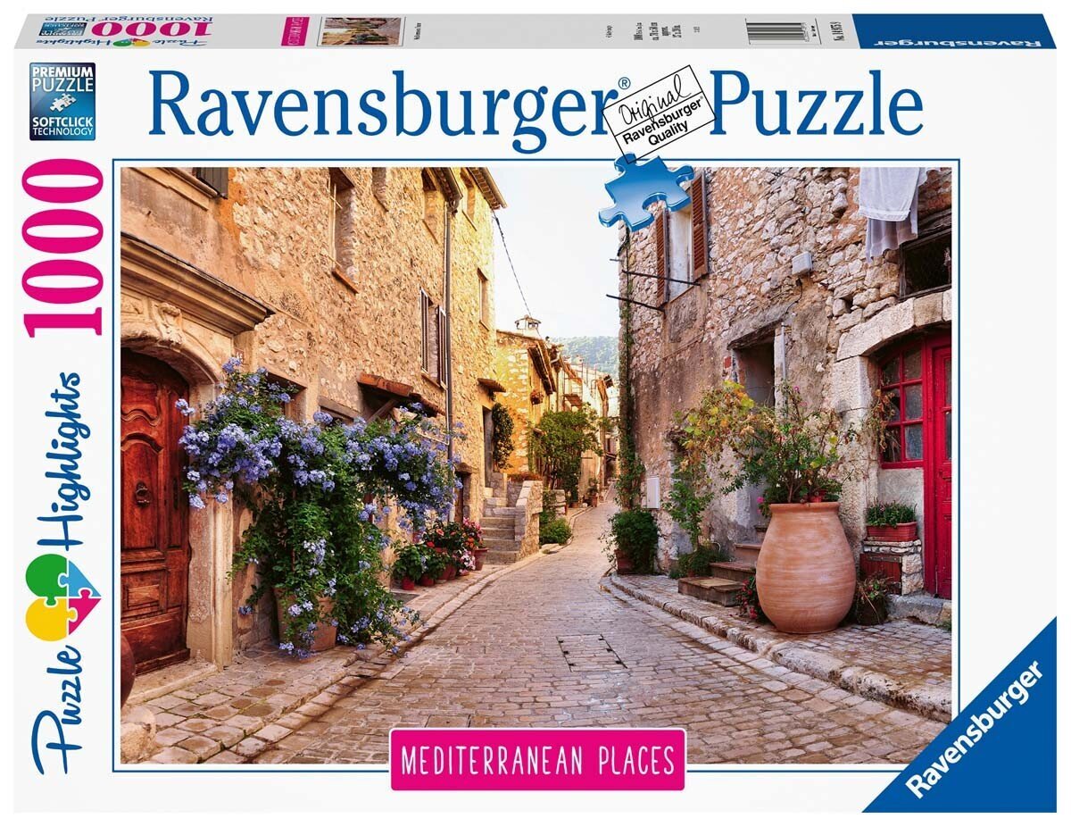 Ravensburger Puzzle Vidusjūras France 1000p 14975 cena un informācija | Puzles, 3D puzles | 220.lv