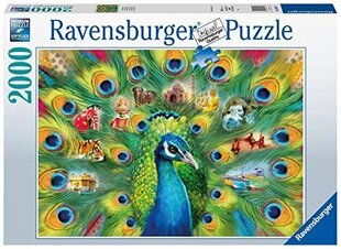 Ravensburger 16567 Pāvu finierzāģa mīkla, daudzkrāsains цена и информация | Пазлы | 220.lv