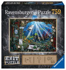 Ravensburger mīkla izeja: zemūdene 759PC 19953 cena un informācija | Puzles, 3D puzles | 220.lv