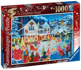 Ravensburger mīkla Ziemassvētku māja 1000p 16849 cena un informācija | Puzles, 3D puzles | 220.lv