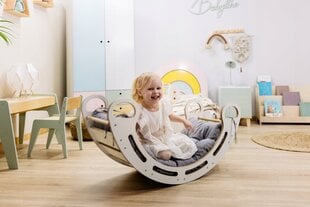 Šūpotājs ar spilvenu Lila Baby Montessori BBM85+PSZ85, balts цена и информация | Развивающие игрушки | 220.lv