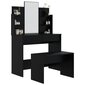 vidaXL kosmētikas galdiņš, 96x40x142 cm, melns cena un informācija | Kosmētikas galdiņi | 220.lv
