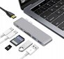 Adapteris CO2 datoram, HUB 7in1 Apple, MacBook Pro / Air Retina, kosmosa pelēks цена и информация | Adapteri un USB centrmezgli | 220.lv