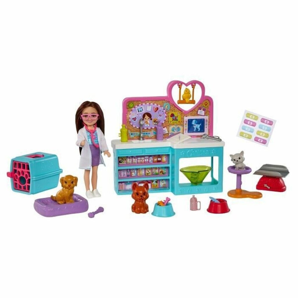 Lelle Barbie Playset Chelsea Veterinary Clinic цена и информация | Rotaļlietas meitenēm | 220.lv