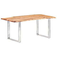 Ēdamistabas galds vidaXL, 200x100x76 cm, brūns цена и информация | Кухонные и обеденные столы | 220.lv