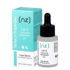 Sejas serums ar 10% niacinamīdu un 1% cinku Skincyclopedia, 30 ml cena un informācija | Serumi sejai, eļļas | 220.lv