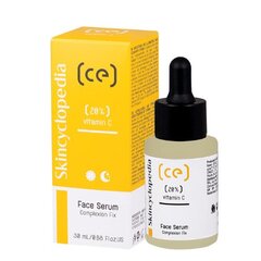 Sejas serums ar 20% C vitamīnu Skincyclopedia, 20 ml cena un informācija | Serumi sejai, eļļas | 220.lv