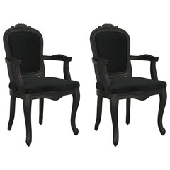 Virtuves krēsli vidaXL, 62x59,5x100,5 cm, 2 gab., melns cena un informācija | Virtuves un ēdamistabas krēsli | 220.lv