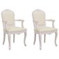 Virtuves krēsli vidaXL, 62x59,5x100,5 cm, 2 gab., bēšs cena un informācija | Virtuves un ēdamistabas krēsli | 220.lv