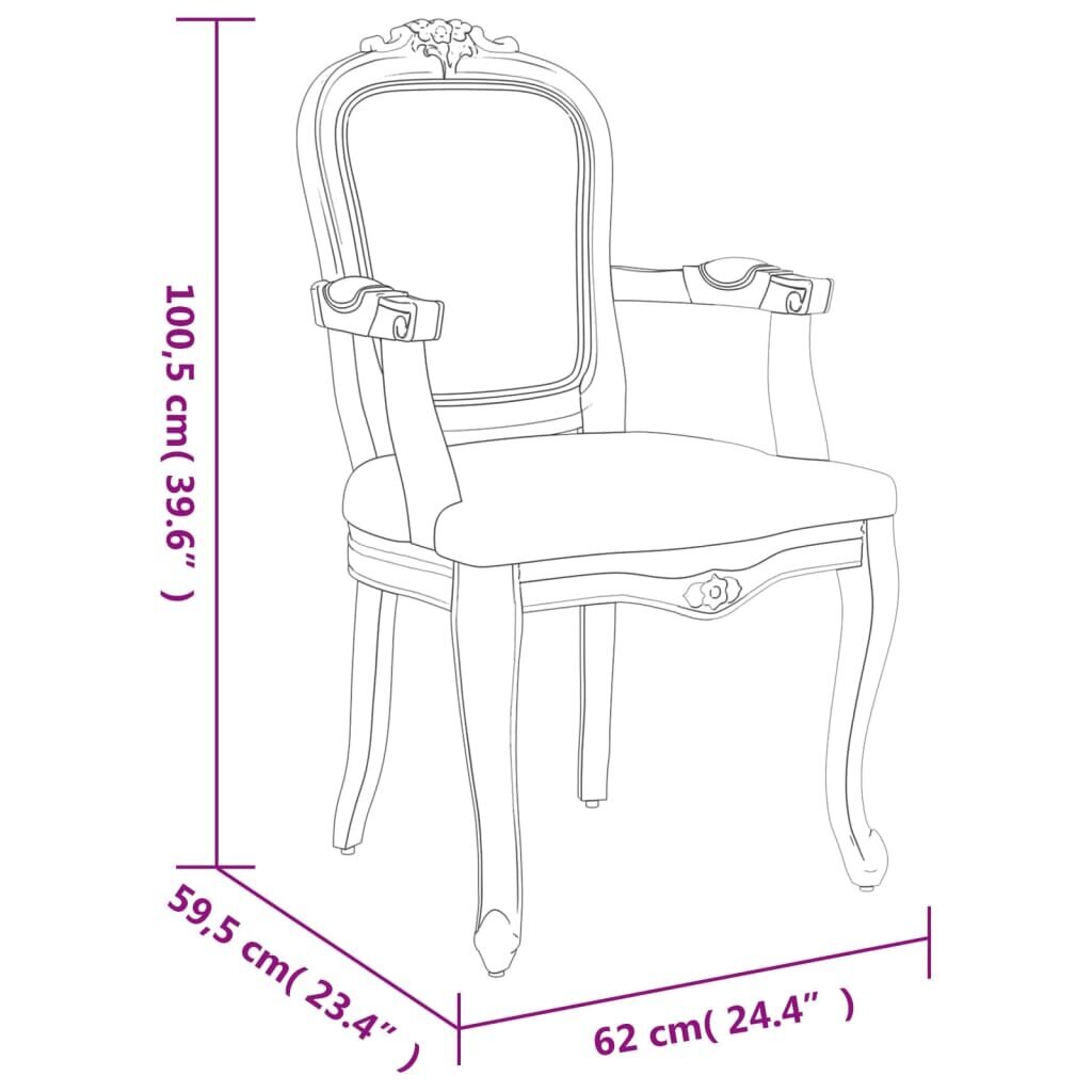 Virtuves krēsli vidaXL, 62x59,5x100,5 cm, 2 gab., tumši pelēks цена и информация | Virtuves un ēdamistabas krēsli | 220.lv