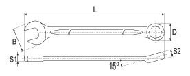 14mm lehtsilmusvõti 0343 цена и информация | Механические инструменты | 220.lv