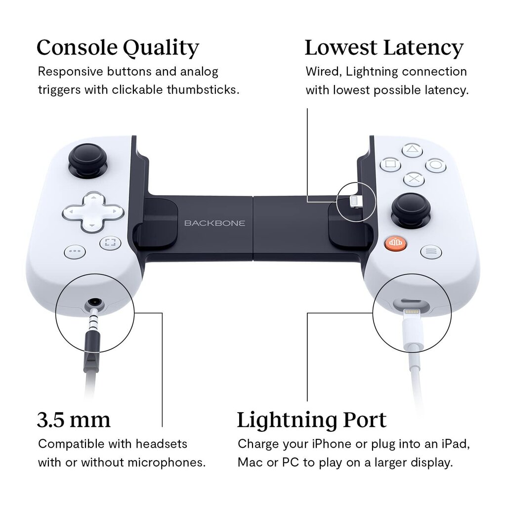 Backbone Iphone viedtālruņu korpuss-kontrolieris ( PlayStation ) cena un informācija | Gaming aksesuāri | 220.lv