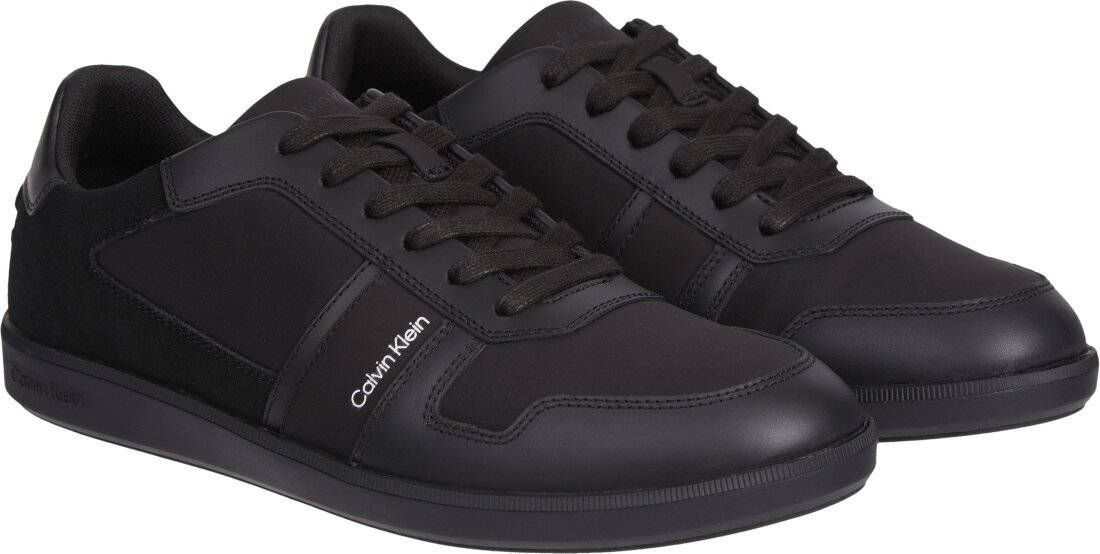 CALVIN KLEIN vīriešu melni ikdienas apavi Low top lace up mix sport shoe цена и информация | Sporta apavi vīriešiem | 220.lv