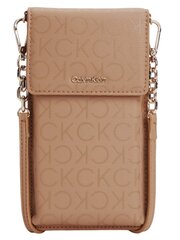 Женская сумка CALVIN KLEIN Must Phone Pouch Safari Canvas Mono 545008940, коричневая цена и информация | Женские сумки | 220.lv