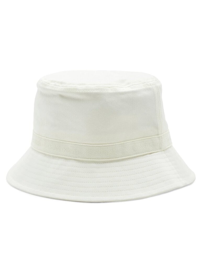 CALVIN KLEIN Logo Tape Bucket Bright White 545009039 цена и информация | Sieviešu cepures | 220.lv