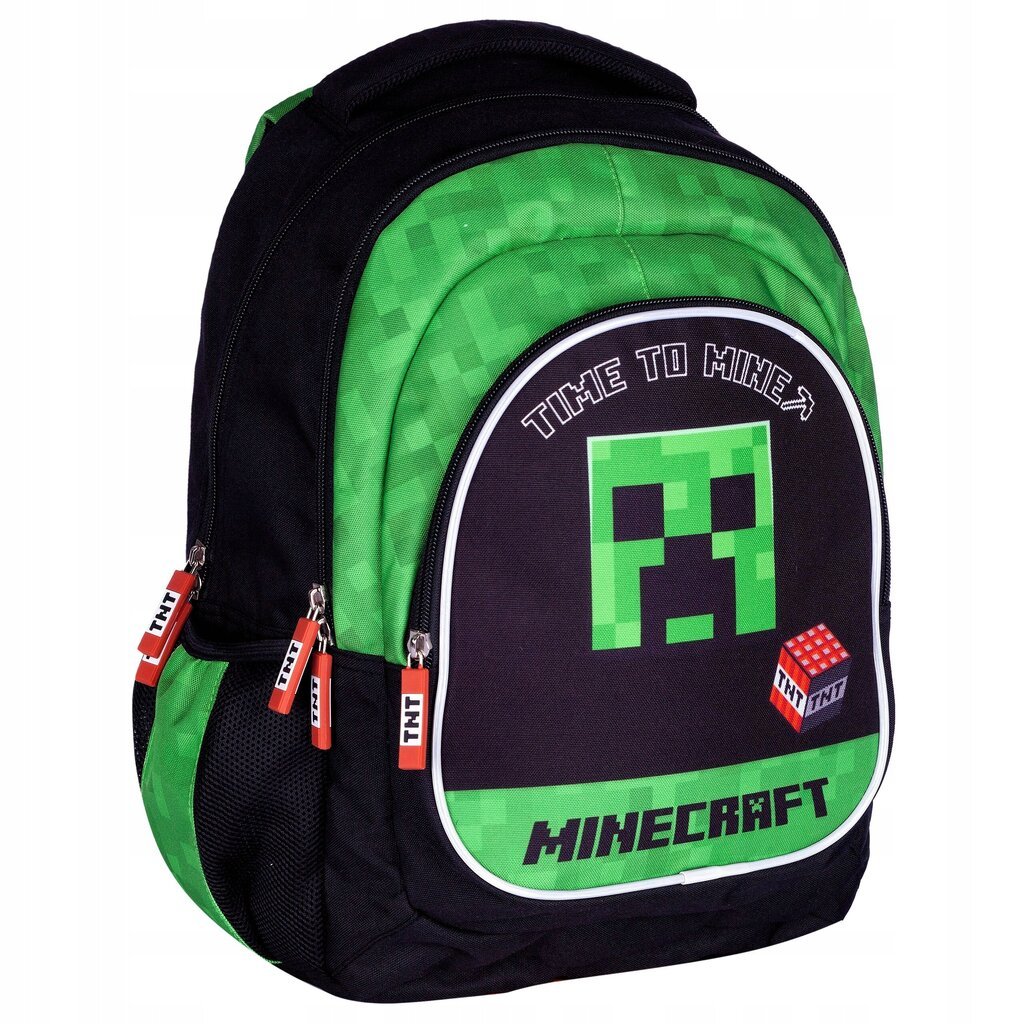 Minecraft Creeper Time To Mine skolas mugursoma cena un informācija | Skolas somas | 220.lv