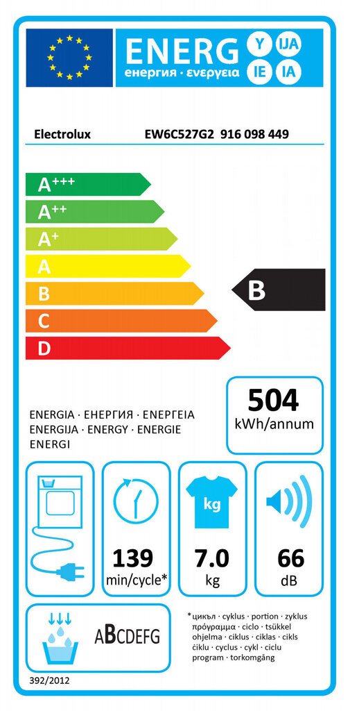 Electrolux EW6C527G2 цена и информация | Veļas žāvētāji | 220.lv