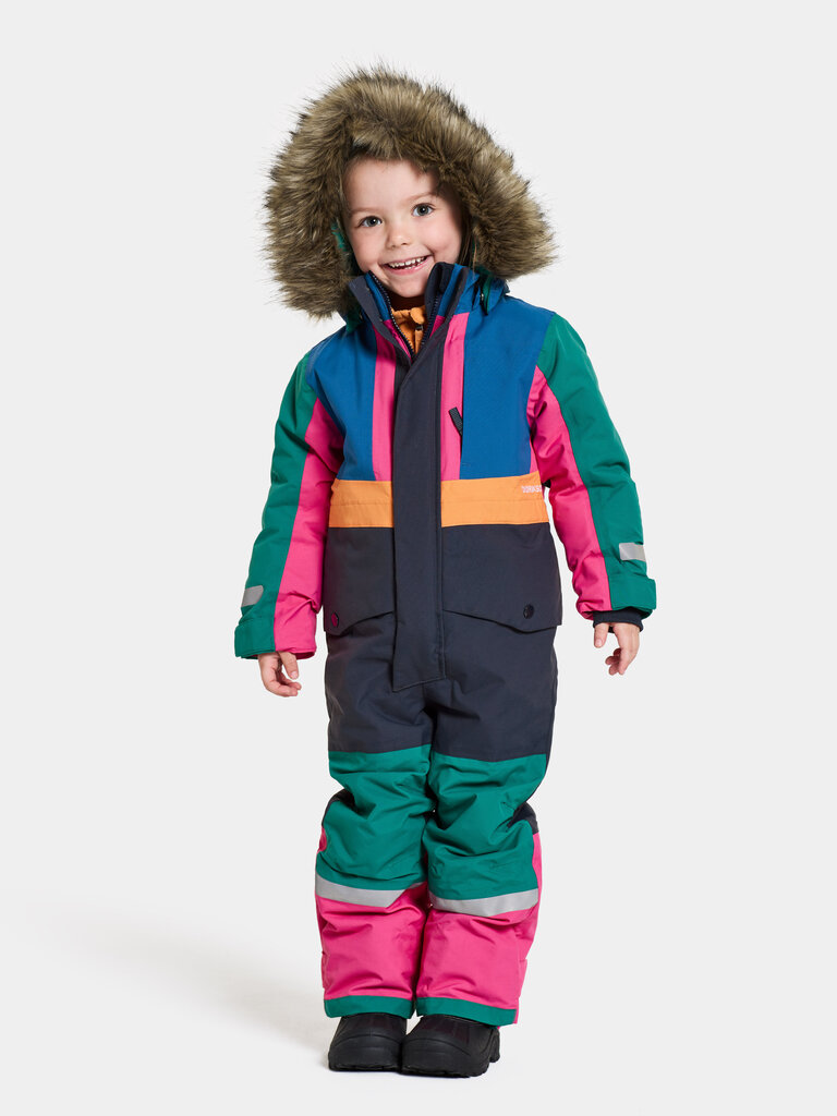 Didriksons bērnu ziemas kombinezons BJÖRNEN, zaļi raibs cena un informācija | Ziemas apģērbs bērniem | 220.lv
