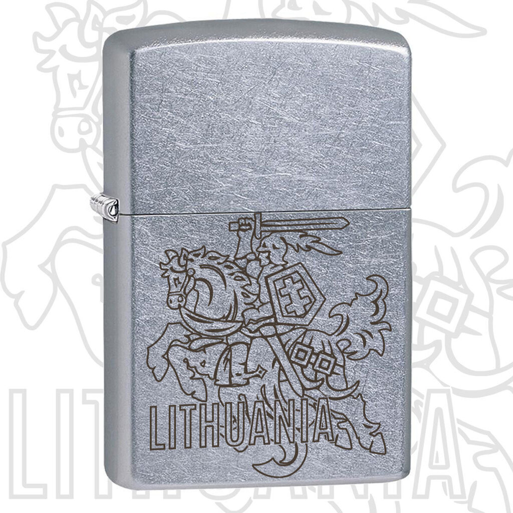 Zippo šķiltavas Lithuania, sudrabainas цена и информация | Šķiltavas un aksesuāri | 220.lv