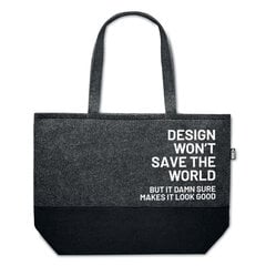 Сумка для покупок из эко-фетра Design won't save the world цена и информация | Сумки для покупок | 220.lv