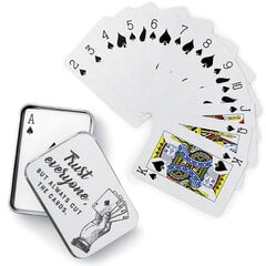 Kārtis metāla kastītē Trust everyone cena un informācija | Azartspēles, pokers | 220.lv