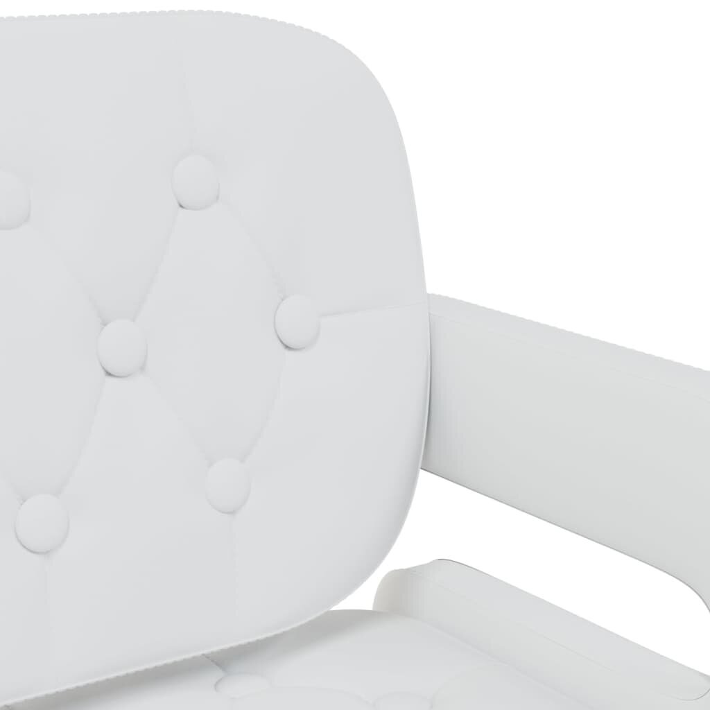 Grozāmi virtuves krēsli vidaXL, 58x50x(93-108) cm, 6 gab., balts cena un informācija | Virtuves un ēdamistabas krēsli | 220.lv