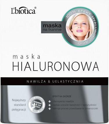 Hialurona maska ​​- Intensīva mitrināšana Lbiotica, 23 ml cena un informācija | Sejas maskas, acu maskas | 220.lv