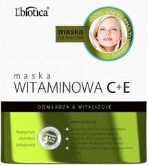 C+E vitamīna maska ​​Lbiotica, 23 ml cena un informācija | Sejas maskas, acu maskas | 220.lv