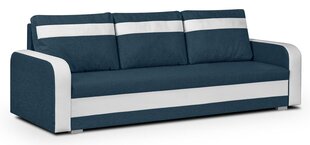 Trīsvietīgs dīvāns Condi, tumši zils/balts цена и информация | Диваны | 220.lv