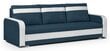 Trīsvietīgs dīvāns Condi, tumši zils/balts cena un informācija | Dīvāni | 220.lv