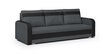 Trīsvietīgs dīvāns Condi, tumši pelēks/melns cena un informācija | Dīvāni | 220.lv