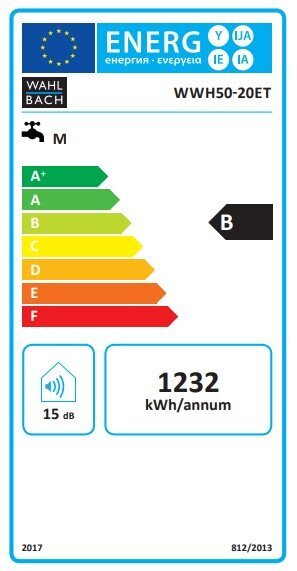 Elektriskais ūdens sildītājs Cube 50l Wahlbach WS 50 ET cena un informācija | Ūdens sildītāji | 220.lv