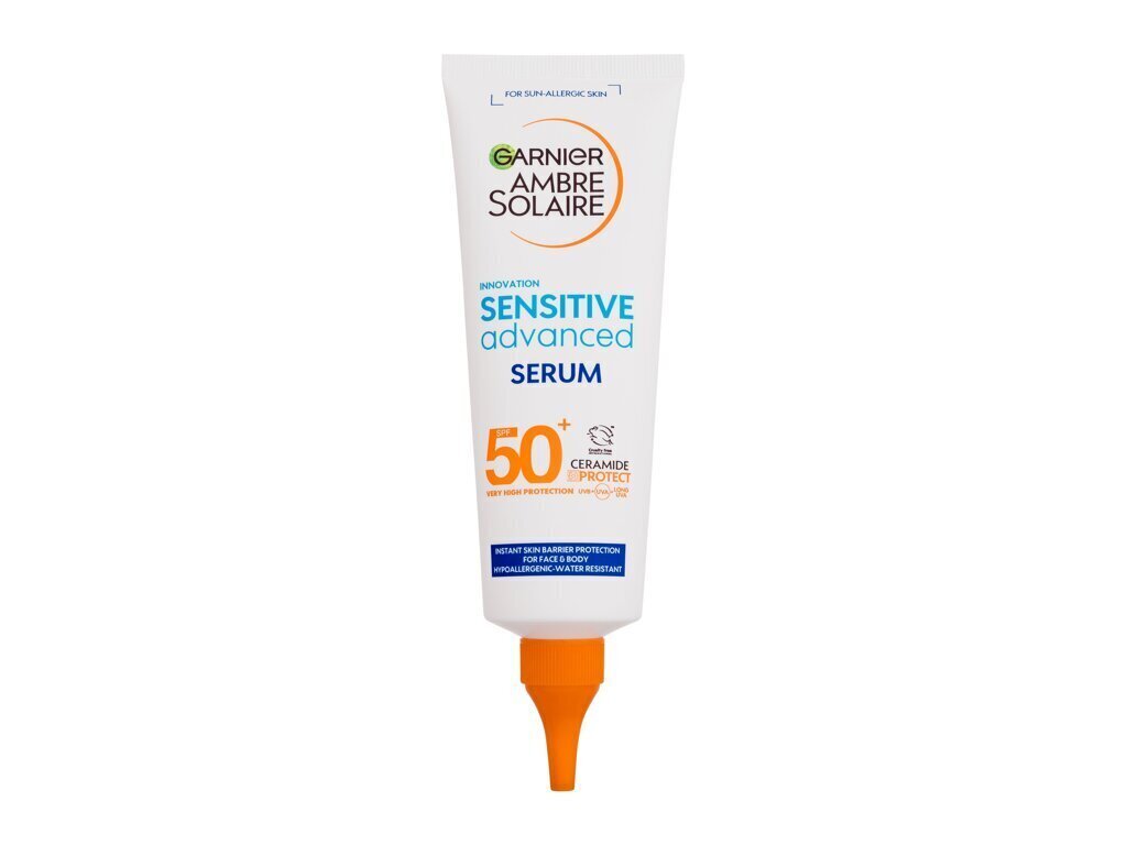 Sauļošanas serums Garnier Ambre Solaire SPF50+, 125 ml cena un informācija | Sauļošanās krēmi | 220.lv