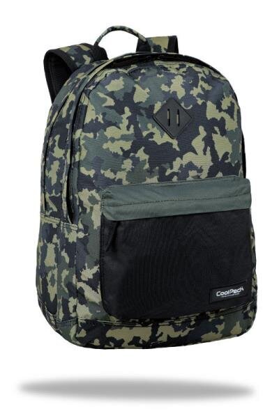 Skolas mugursoma CoolPack Scout Combat, tumši zaļa цена и информация | Skolas somas | 220.lv